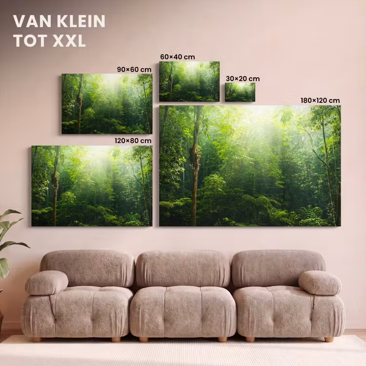 Canvas schilderij - Jungle - Zonlicht - Groen - Meisjes - Kinderen - Jongens — 8