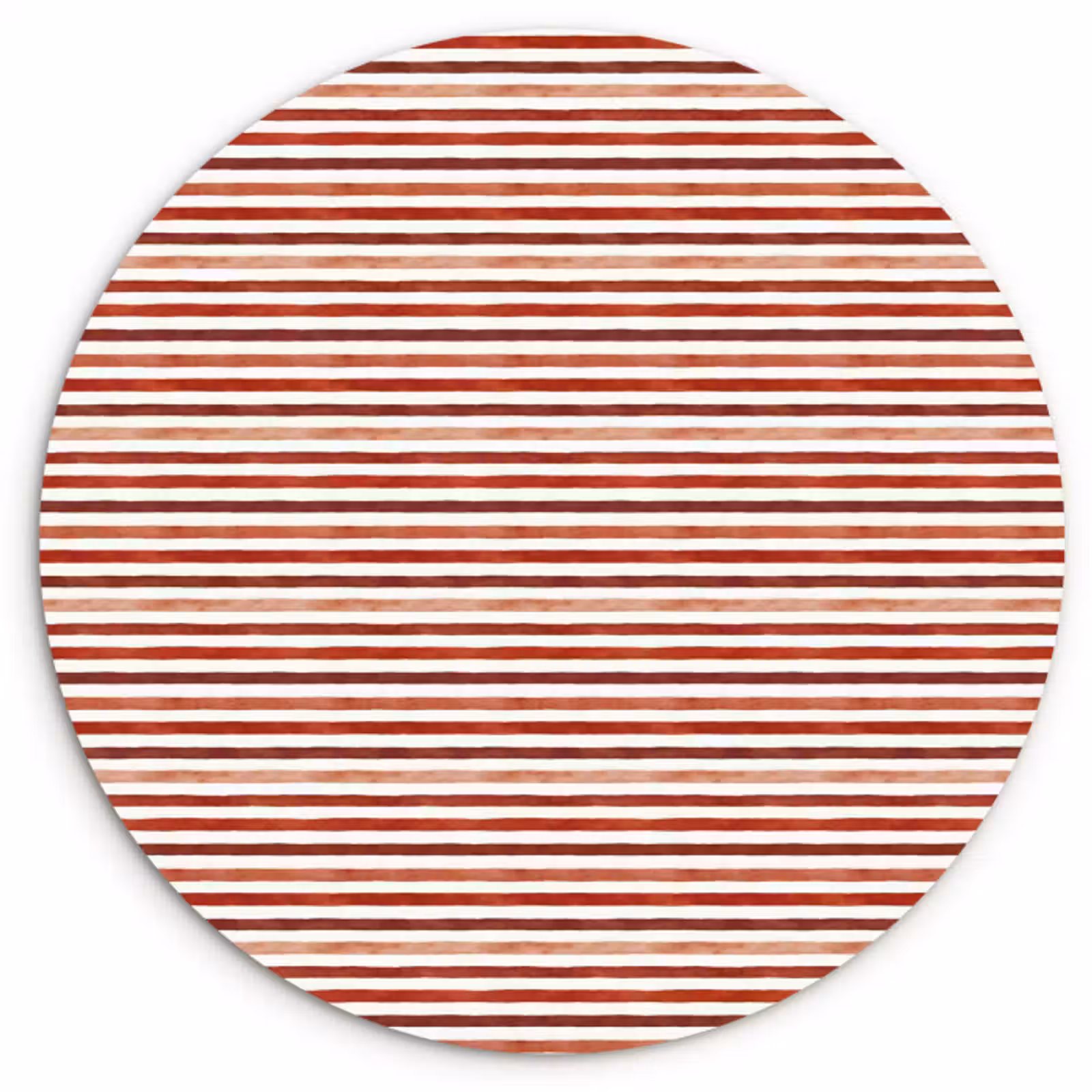 Muurcirkel glas - Nautisch - Chic - Strepen - Rood — 1