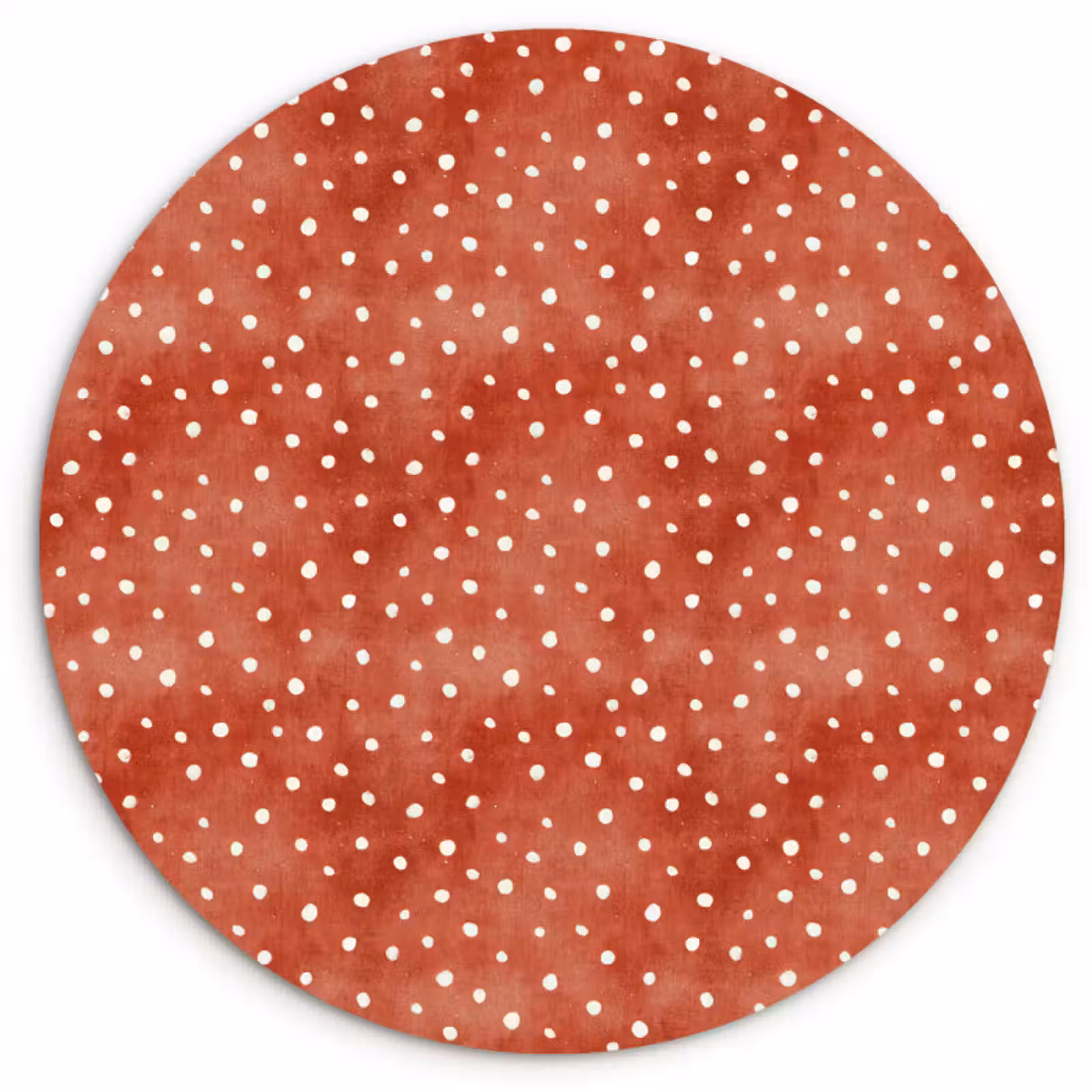Muurcirkel glas - Patroon - Stippen - Rood - Wit — 1