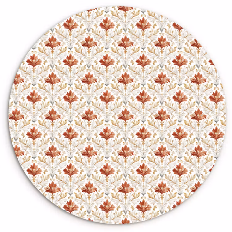 Muurcirkel glas - Chic - Bloemen - Patroon — 1