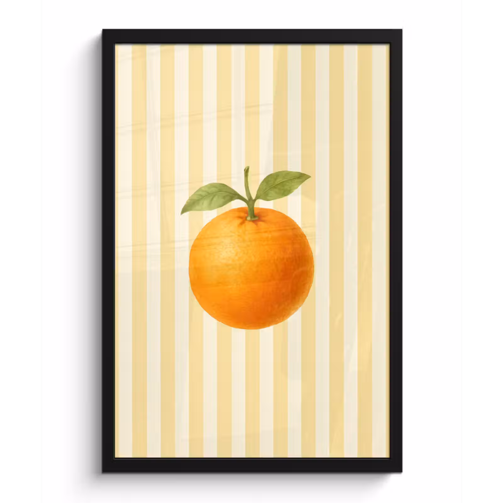Poster met lijst - Sinaasappel - Strepen - Oranje - Zomers — 1