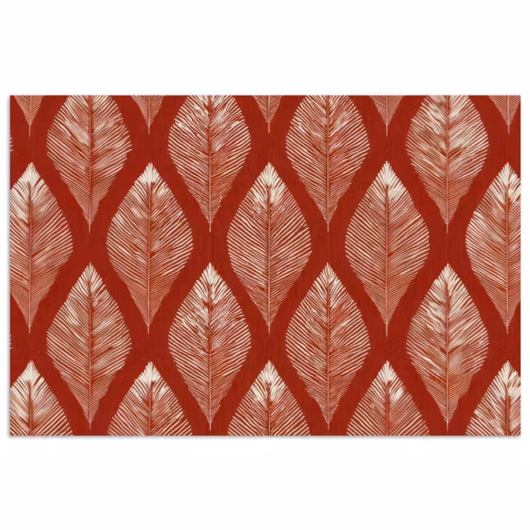Poster – Bladeren - Rood - Elegant — 1