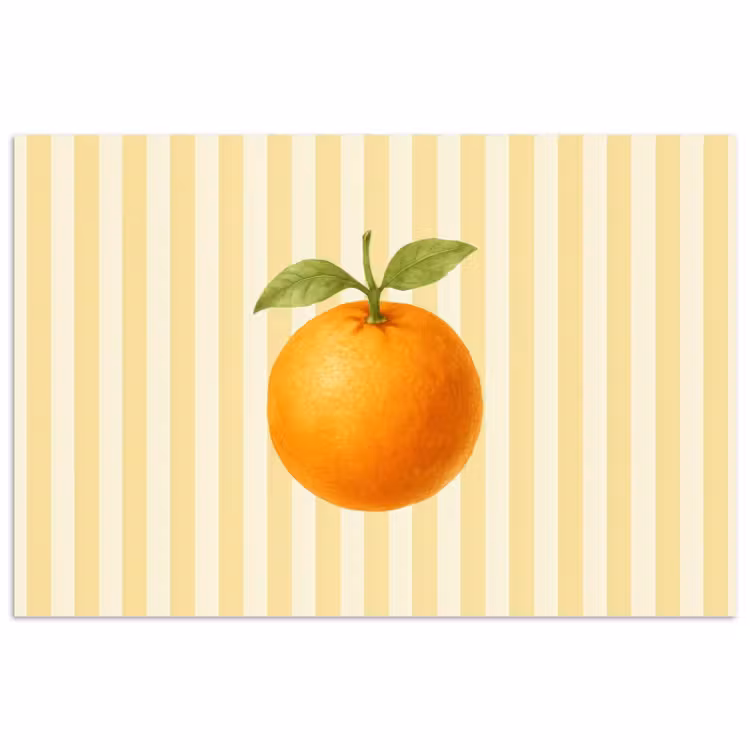 Poster – Sinaasappel - Strepen - Oranje - Zomers — 1