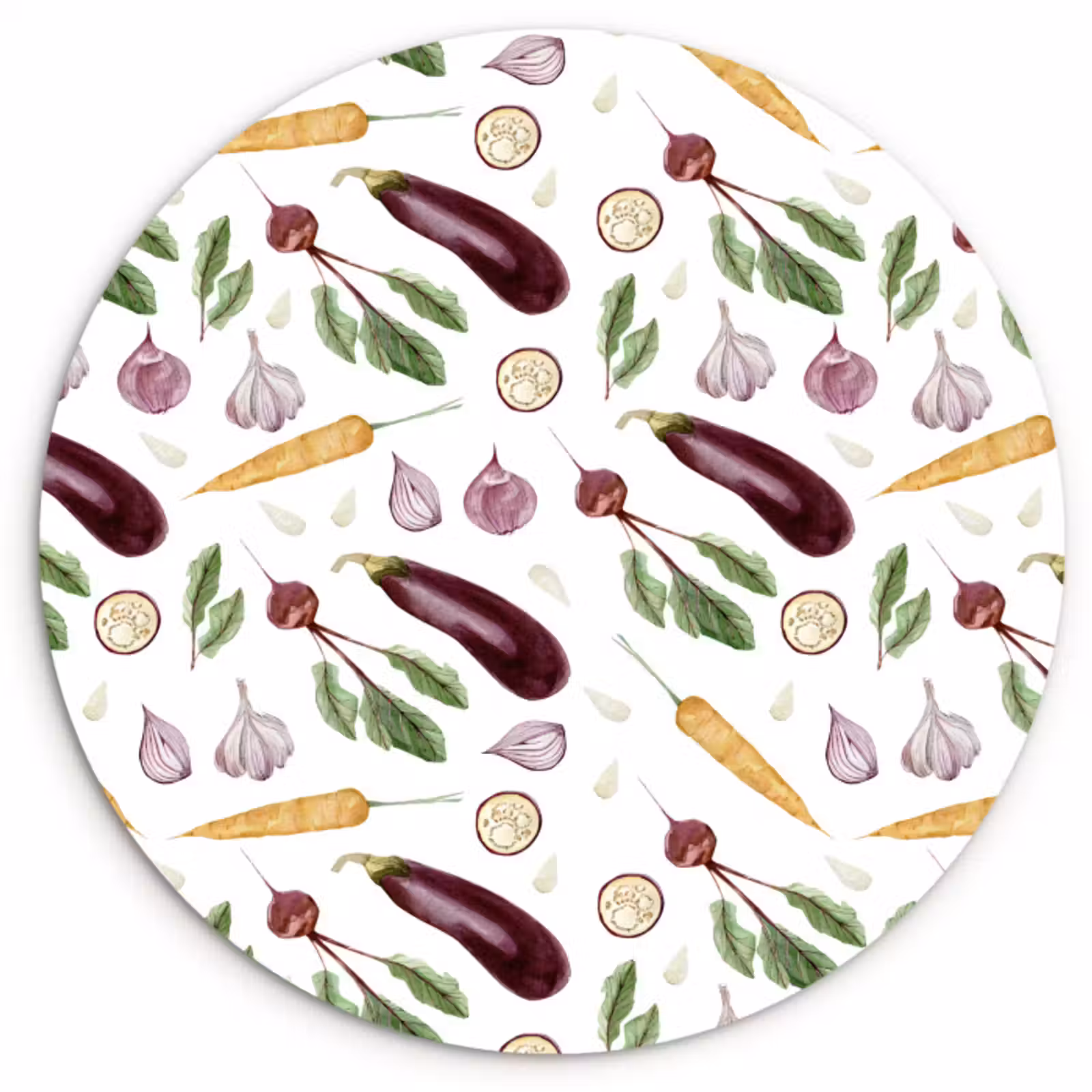 Muurcirkel glas - Aubergines - Wortels - Bieten - Ui — 1