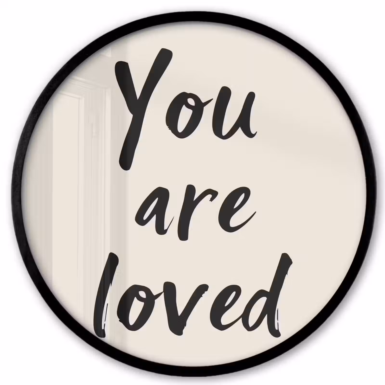 Ronde fotolijst - Minimalistisch - Beige - Love — 1