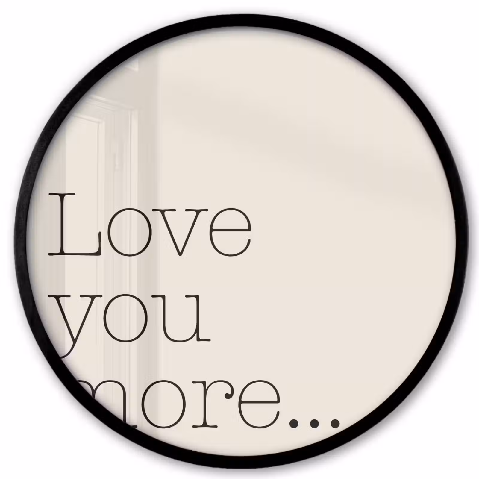 Ronde fotolijst - Minimalistisch - Love - Beige — 1