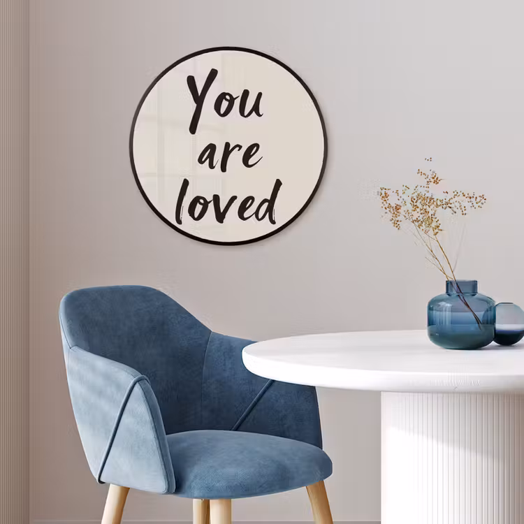 Ronde fotolijst - Minimalistisch - Beige - Love — 4