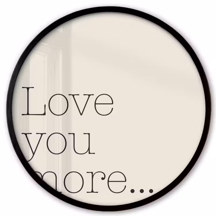 Ronde fotolijst - Minimalistisch - Love - Beige — 1