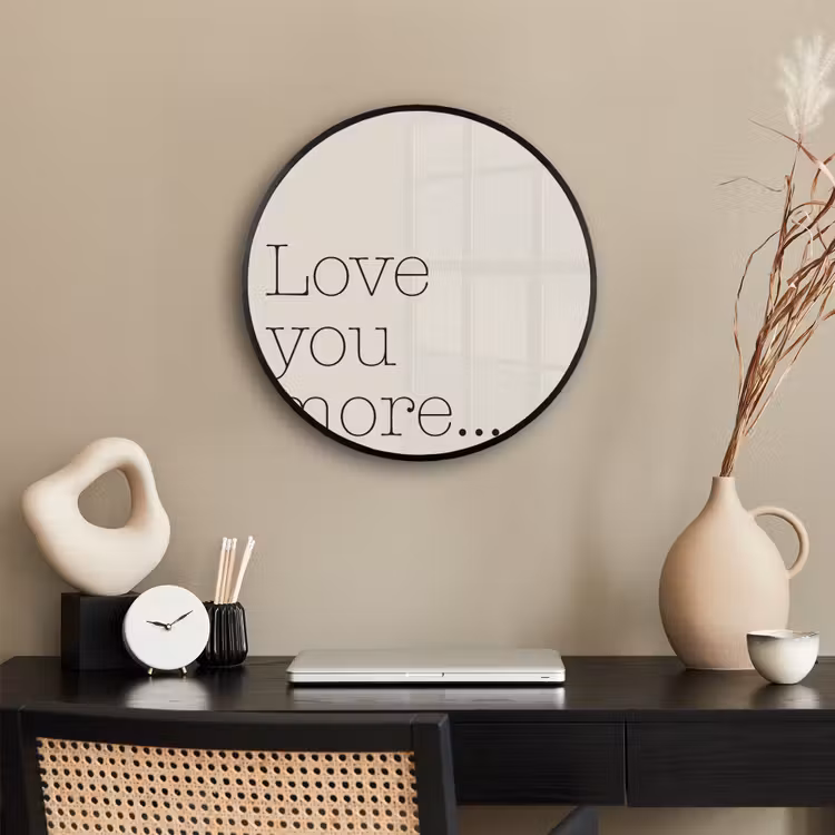 Ronde fotolijst - Minimalistisch - Love - Beige — 3
