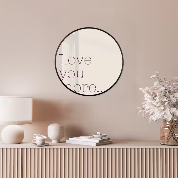 Ronde fotolijst - Minimalistisch - Love - Beige — 5