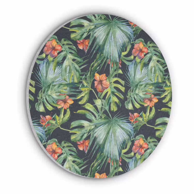 Akoestisch schilderij rond - Monstera - Jungle - Bladeren — 1