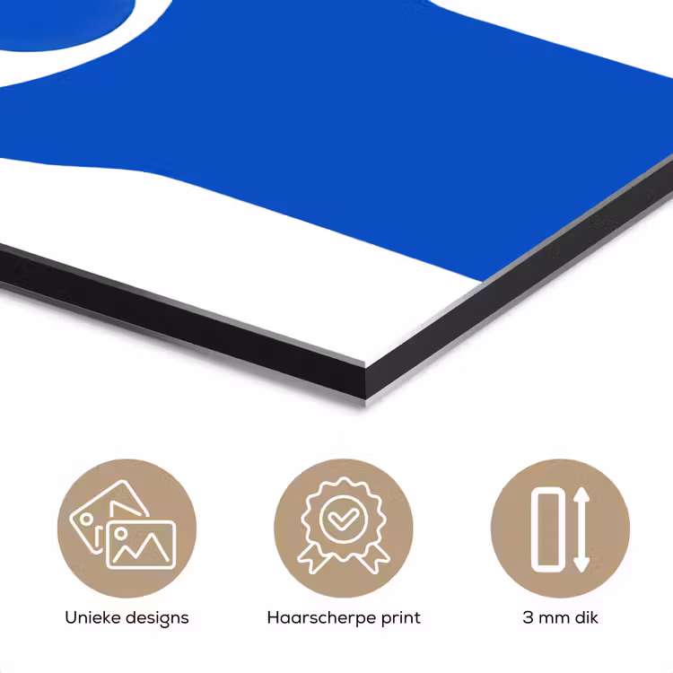 Aluminium schilderij - Handen - Twee - Ogen - Blauw — 7