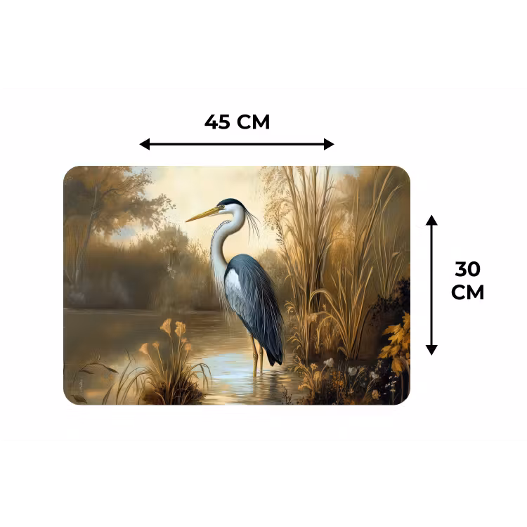 Placemat - 6 stuks - Reiger - Water - Planten — 3