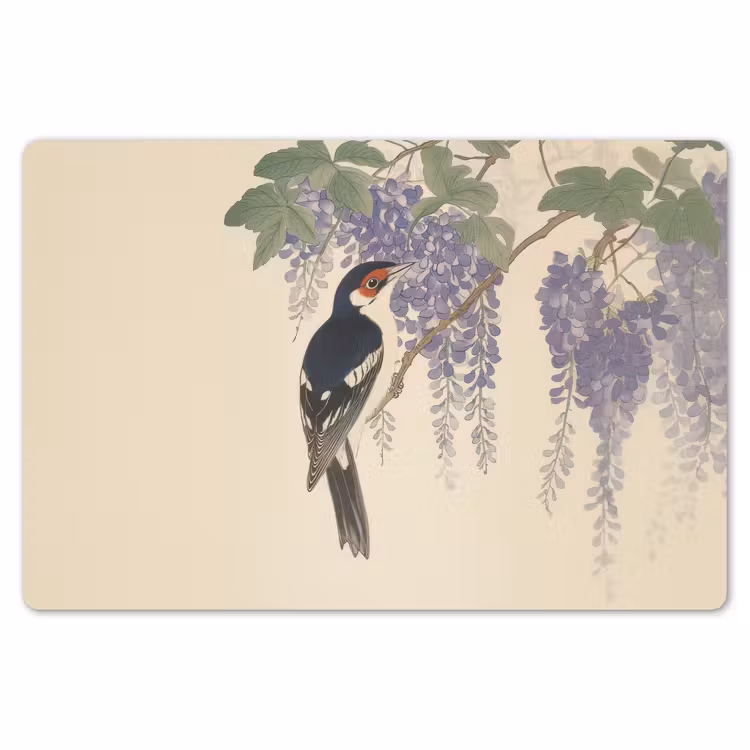 Placemat - 6 stuks - Specht - Bloemen - Paars — 7