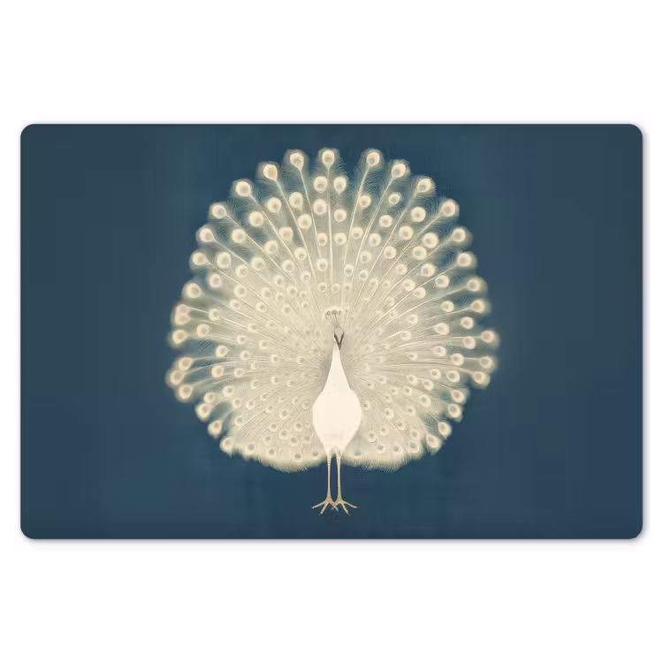 Placemat - 6 stuks - Vogel - Blauw - Vintage — 7