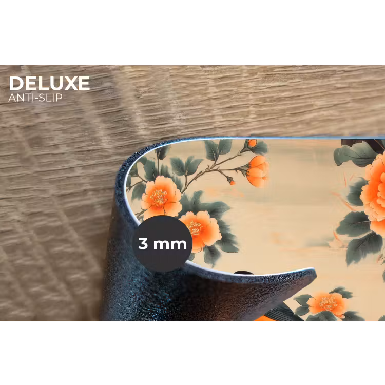 Placemat - 6 stuks - Vogel - Tak - Bloemen - Oranje — 4
