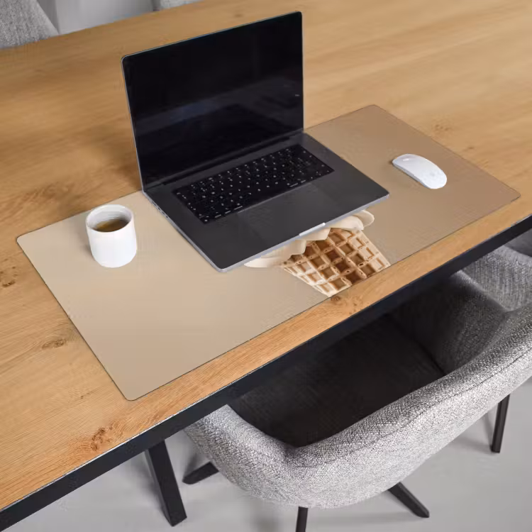 Bureau onderlegger - IJs - Softijs - Romig - Hoorntje - Beige — 2