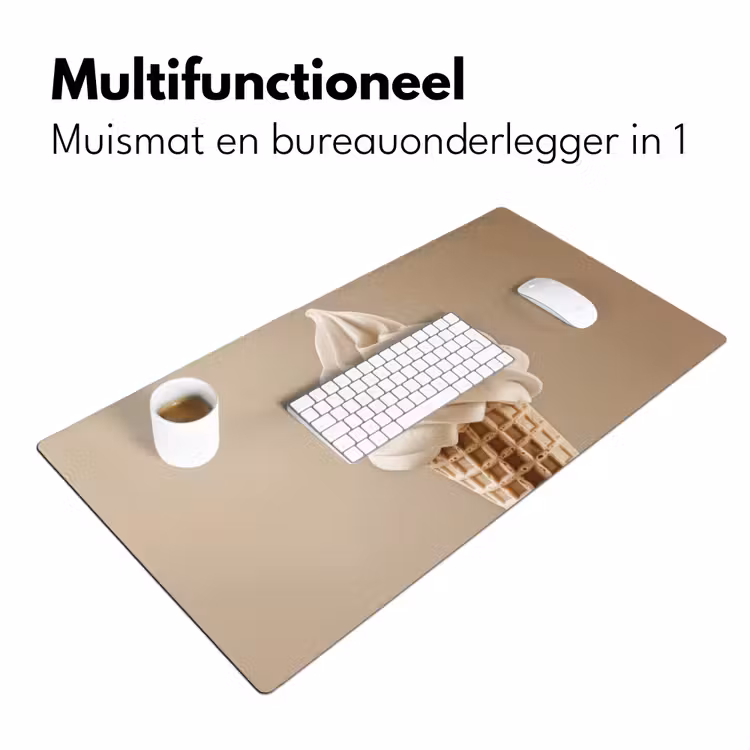 Bureau onderlegger - IJs - Softijs - Romig - Hoorntje - Beige — 6