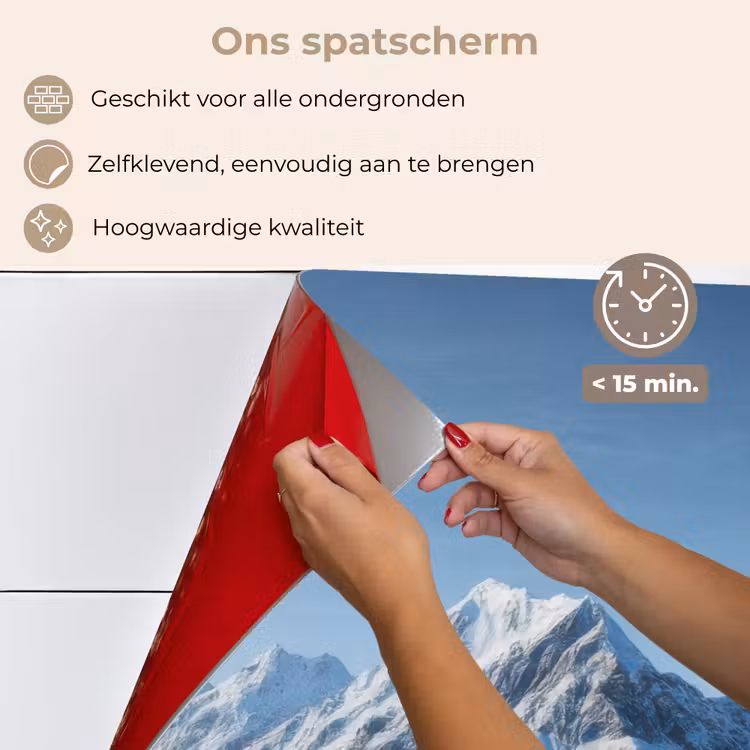 Spatscherm keuken - Bergen - Sneeuw - Winter — 3