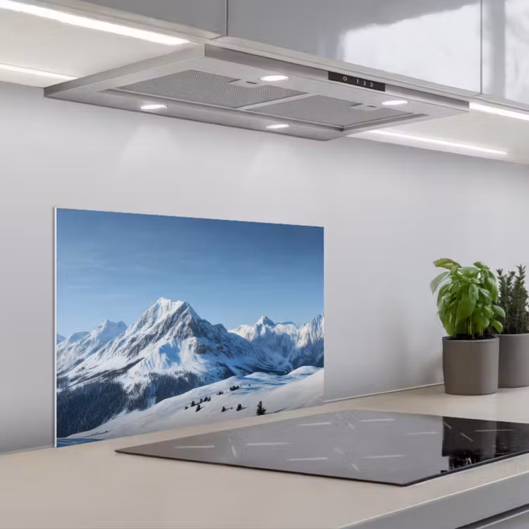 Spatscherm keuken - Bergen - Sneeuw - Winter — 4