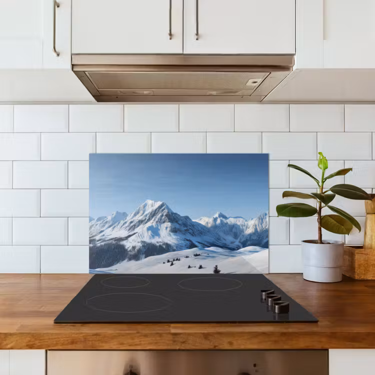 Spatscherm keuken - Bergen - Sneeuw - Winter — 5