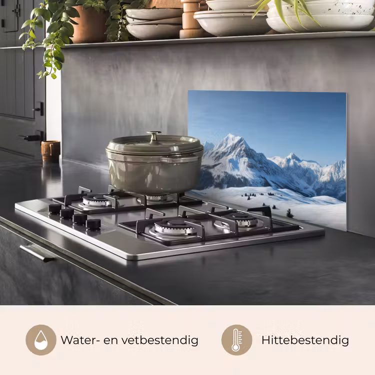 Spatscherm keuken - Bergen - Sneeuw - Winter — 6