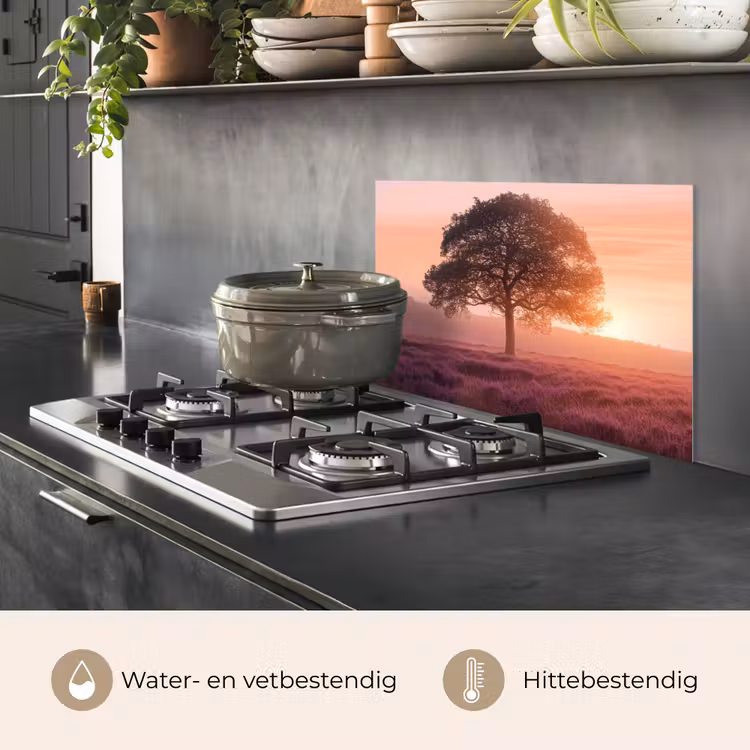 Spatscherm keuken - Boom - Heide - Zonsopgang — 6