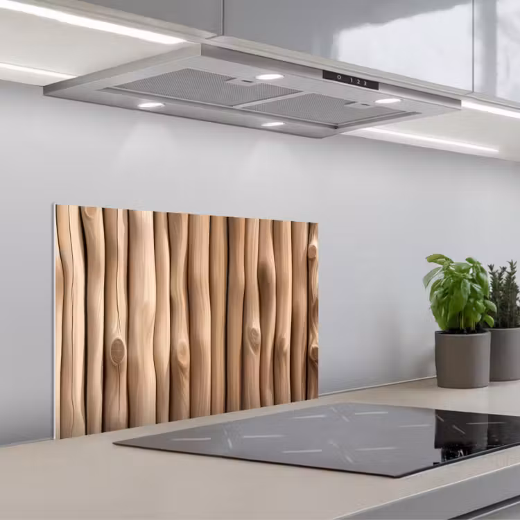 Spatscherm keuken - Hout - Stam - Lichtbruin — 4