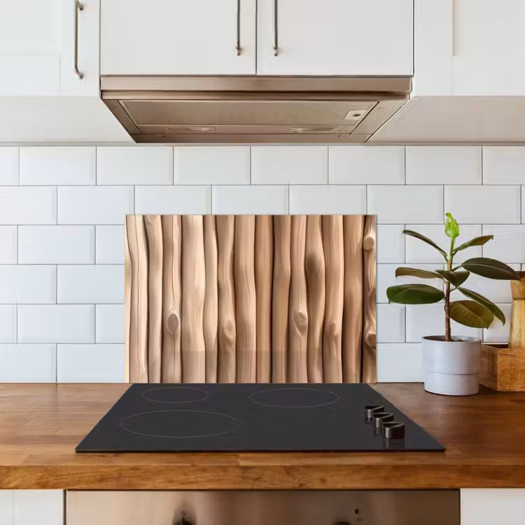 Spatscherm keuken - Hout - Stam - Lichtbruin — 5