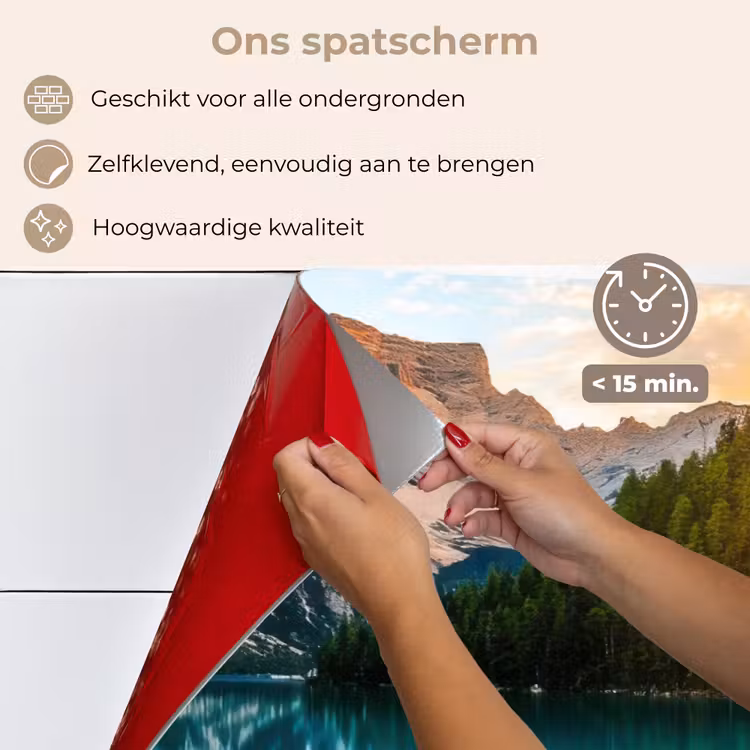 Spatscherm keuken - Meer - Bergen - Zonsondergang - Boot — 3