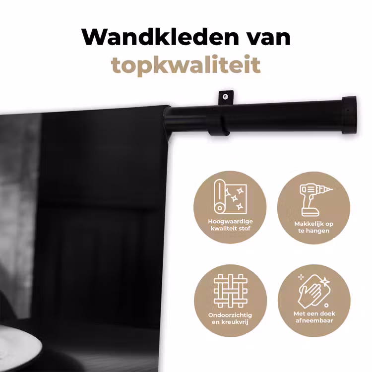 Wandkleed - Hond - Bulldog - Pasta - Bril - Stoer - Dieren — 3