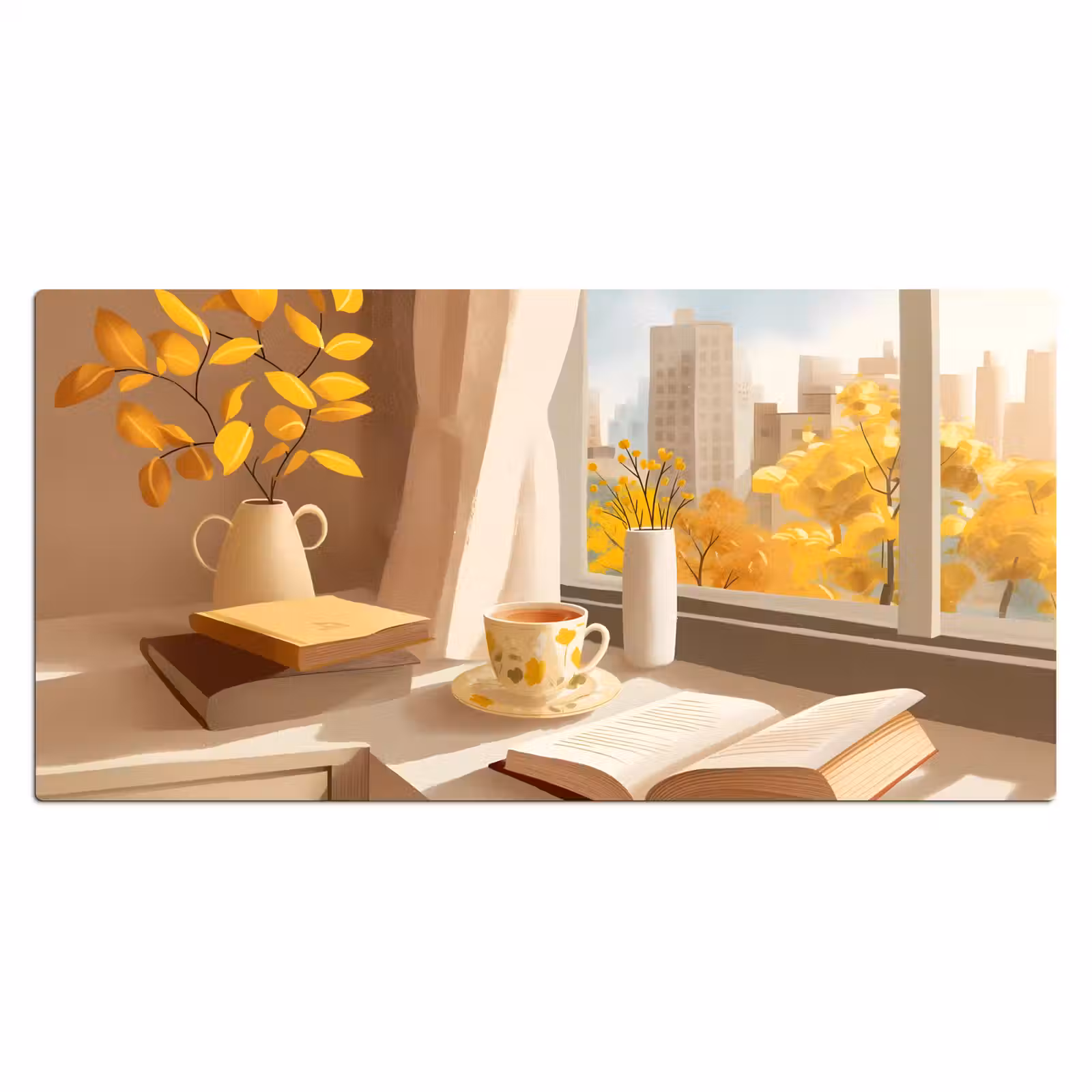 Bureau onderlegger - Thee - Boek - Thee - Herfst — 1