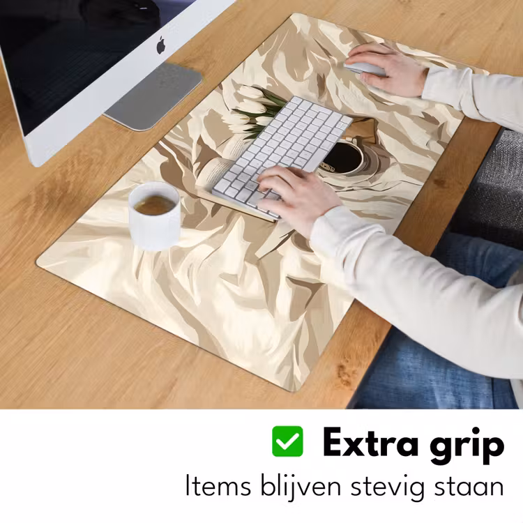 Bureau onderlegger - Boek - Illustratie - Tulpen - Koffie — 5