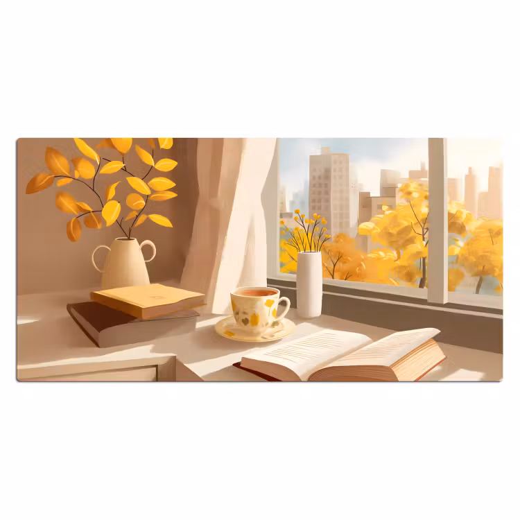 Bureau onderlegger - Thee - Boek - Thee - Herfst — 1