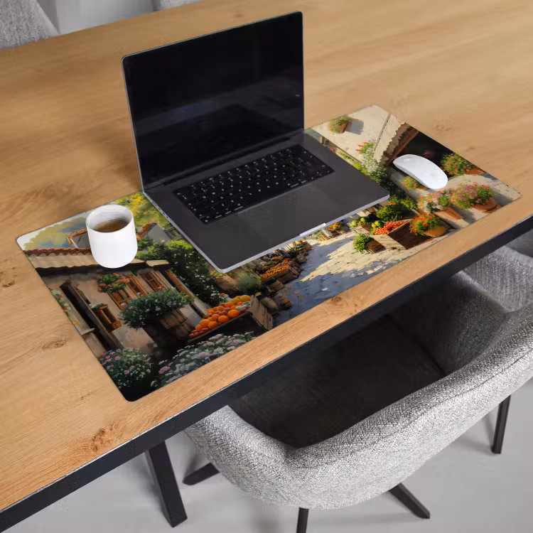 Bureau onderlegger - Dorp - Zon - Kraampjes - Huizen — 2