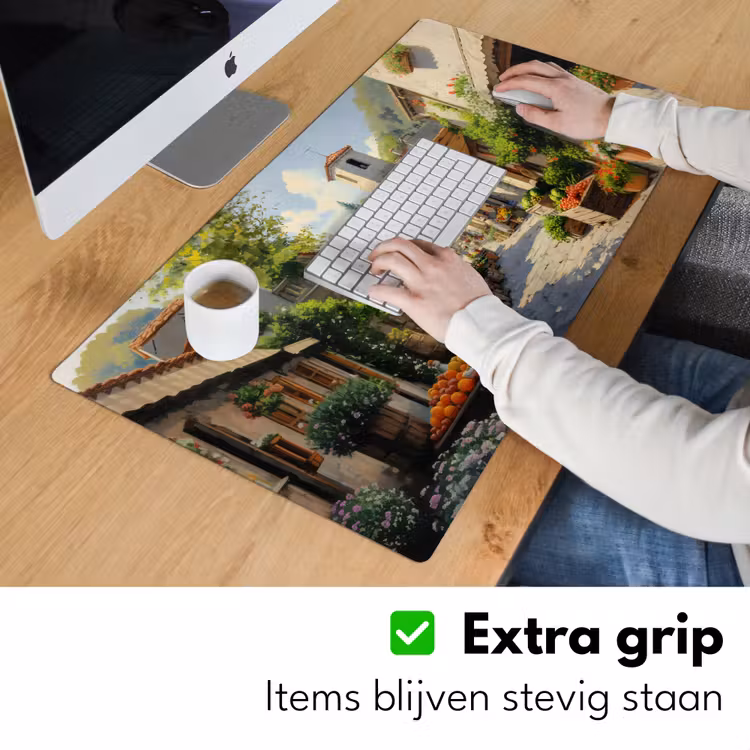Bureau onderlegger - Dorp - Zon - Kraampjes - Huizen — 5