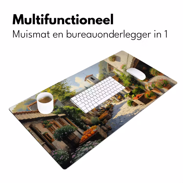 Bureau onderlegger - Dorp - Zon - Kraampjes - Huizen — 6