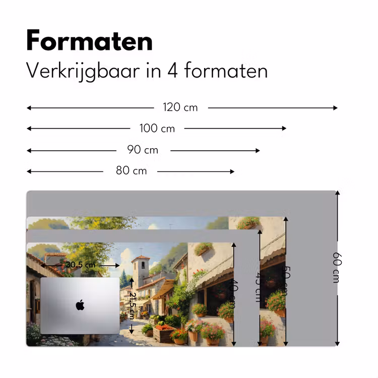 Bureau onderlegger - Dorp - Zon - Kraampjes - Huizen — 7