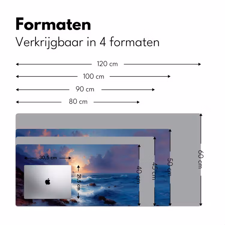 Bureau onderlegger - Golven - Zee - Kleurrijk - Rotsen — 7