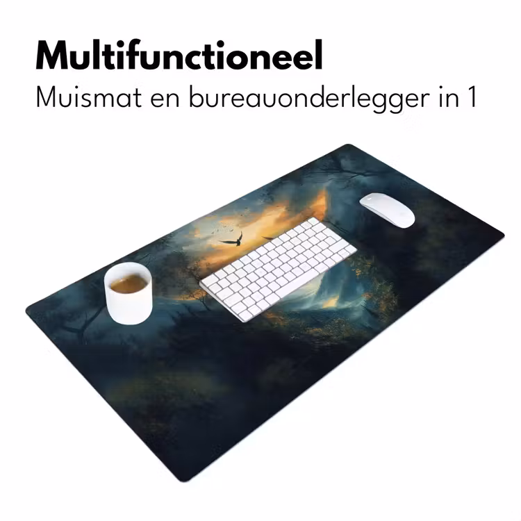 Bureau onderlegger - Vogels - Zon - Bomen - Groen — 6