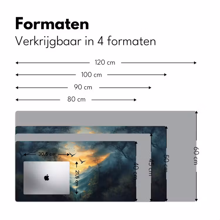 Bureau onderlegger - Vogels - Zon - Bomen - Groen — 7