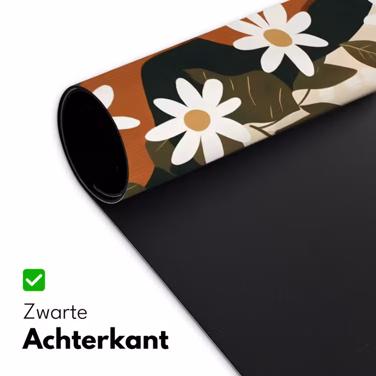 Bureau onderlegger - Illustratie - Vrouw - Madeliefjes - Wit — 4