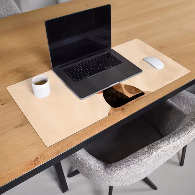 Bureau onderlegger - Katten - Zwart - Abstract - Cirkels — 2