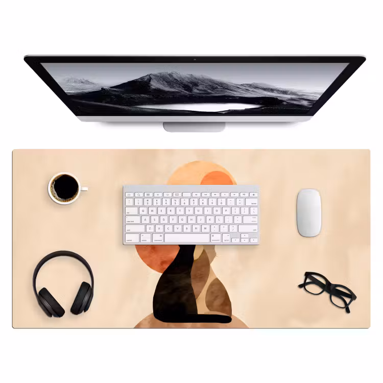 Bureau onderlegger - Katten - Zwart - Abstract - Cirkels — 3