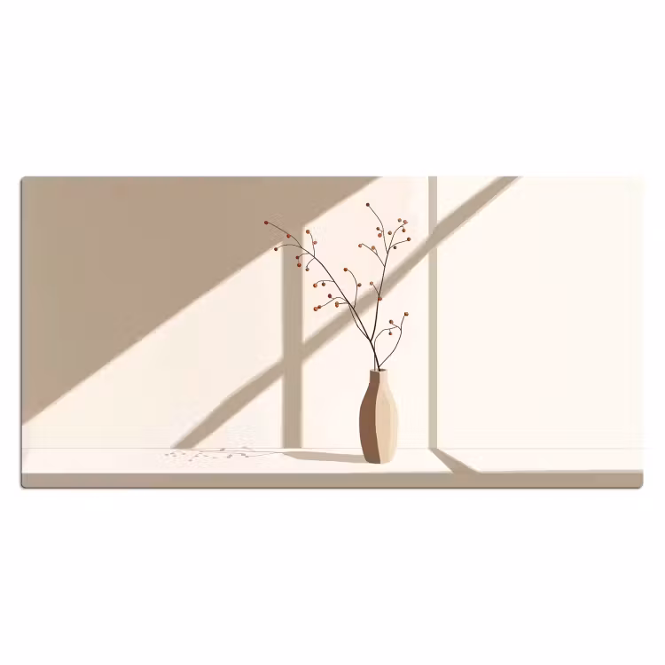 Bureau onderlegger - Vaas - Takken - Bessen - Minimalistisch — 1