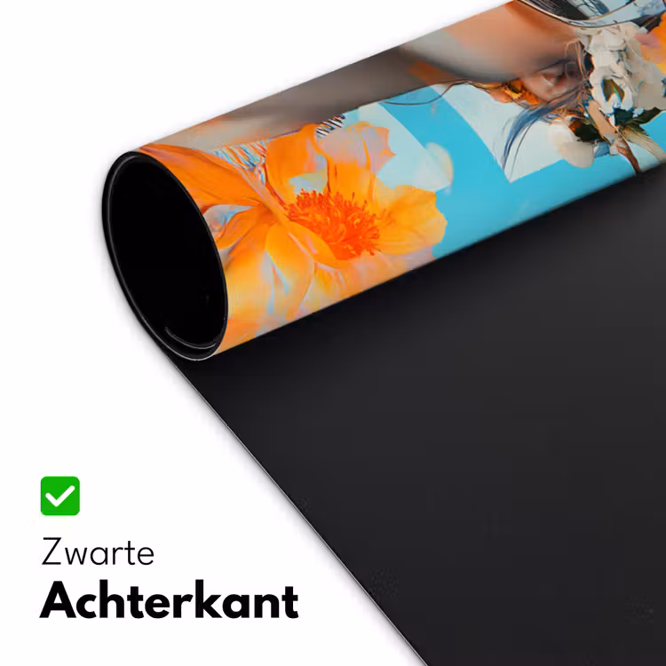 Bureau onderlegger - Bloemen - Vrouw - Zonnebril - Blauw — 4