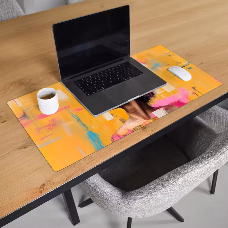 Bureau onderlegger - Vogel - Vrouw - Abstract - Bloem — 2