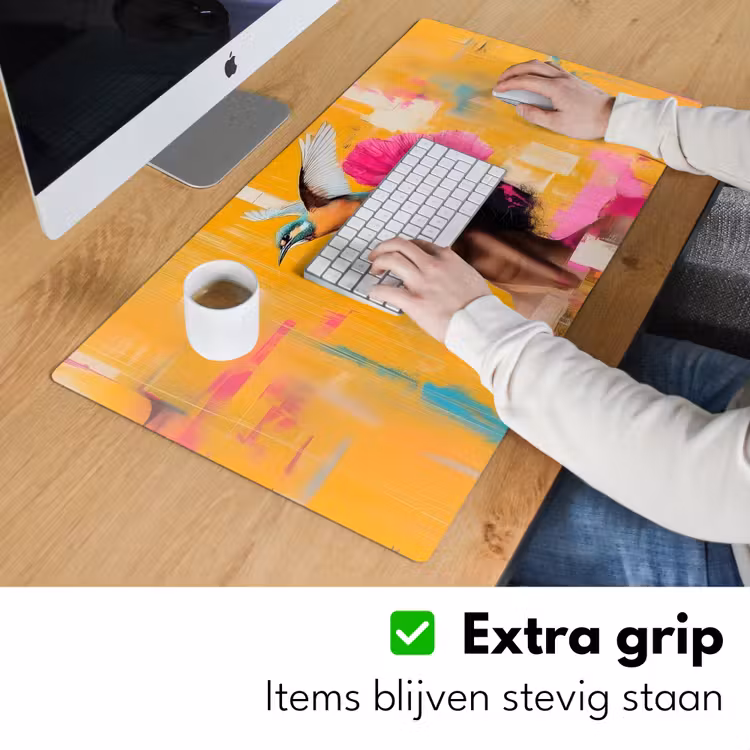 Bureau onderlegger - Vogel - Vrouw - Abstract - Bloem — 5