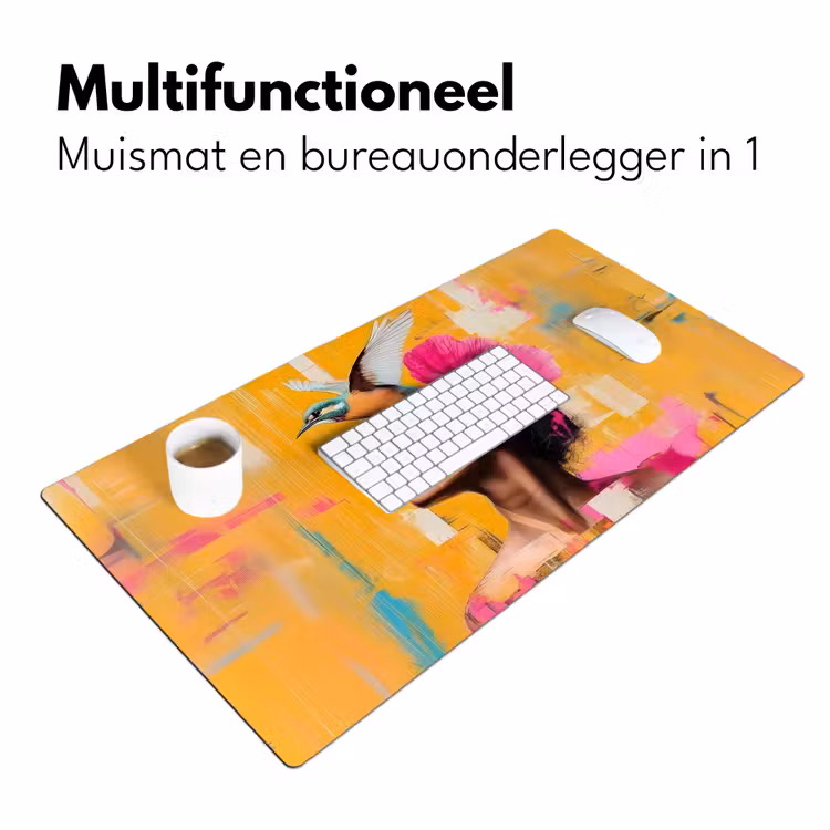 Bureau onderlegger - Vogel - Vrouw - Abstract - Bloem — 6