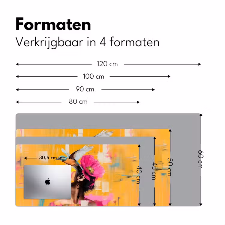 Bureau onderlegger - Vogel - Vrouw - Abstract - Bloem — 7